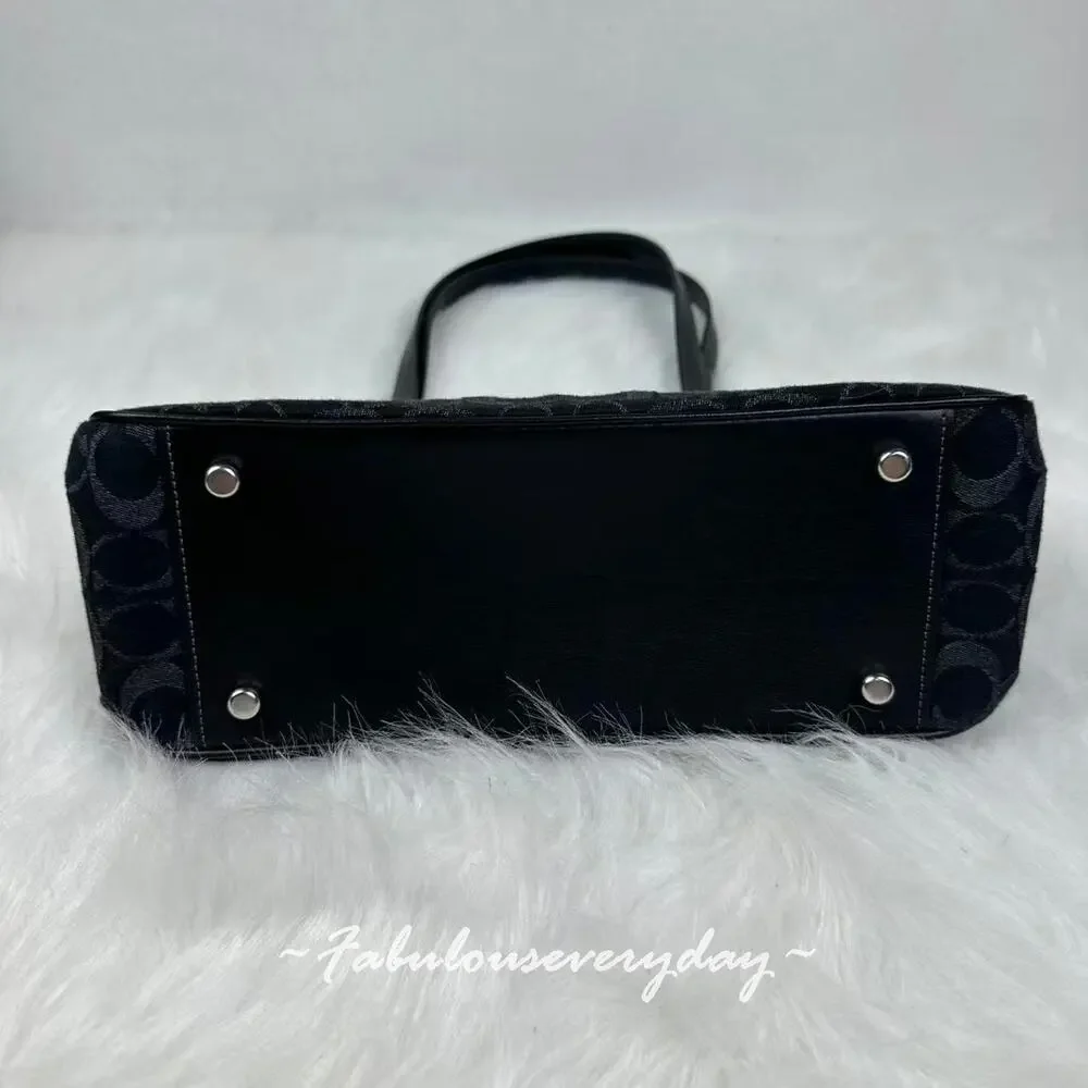 Coach Asher Shoulder Bag In Signature Denim CDB92 Denim/Silver/Black NWT